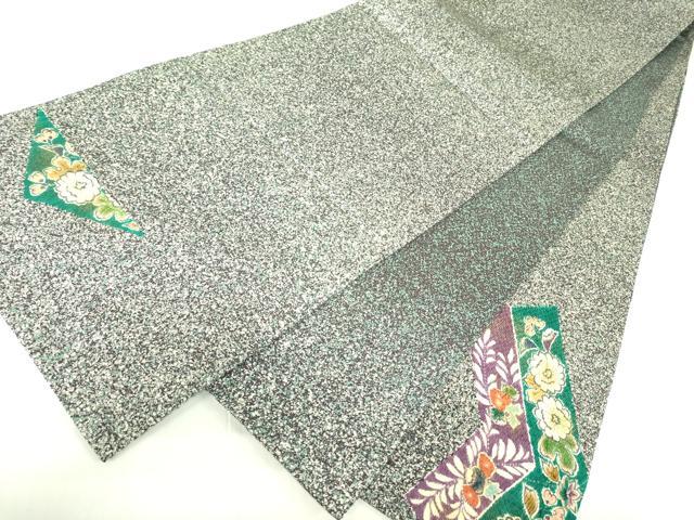 平和屋着物●太鼓柄袋帯 絞り 花菱文 辻が花 金通し地 正絹 逸品 未使用 DABB7764op