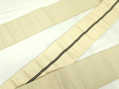 平和屋着物●男性　本場筑前博多織　角帯　抽象文様　正絹　逸品　DABB7781op