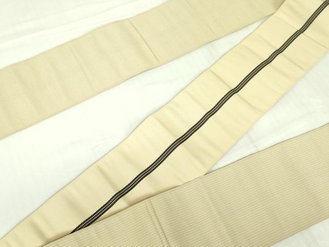 平和屋着物●男性　本場筑前博多織　角帯　抽象文様　正絹　逸品　DABB7781op