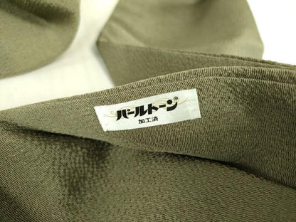 平和屋着物●九寸名古屋帯　型染　舞蝶文　金彩　鬼しぼ縮緬　正絹　逸品　未使用　DABB7783op