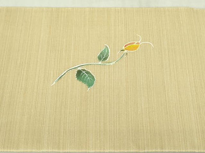 平和屋着物●九寸名古屋帯　飾花文　正絹　逸品　DABB7785op