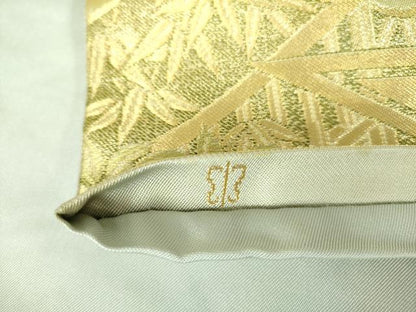 平和屋着物●西陣 川島織物 六通柄 本袋帯 花松文 金銀糸 正絹 逸品 DABB7792op