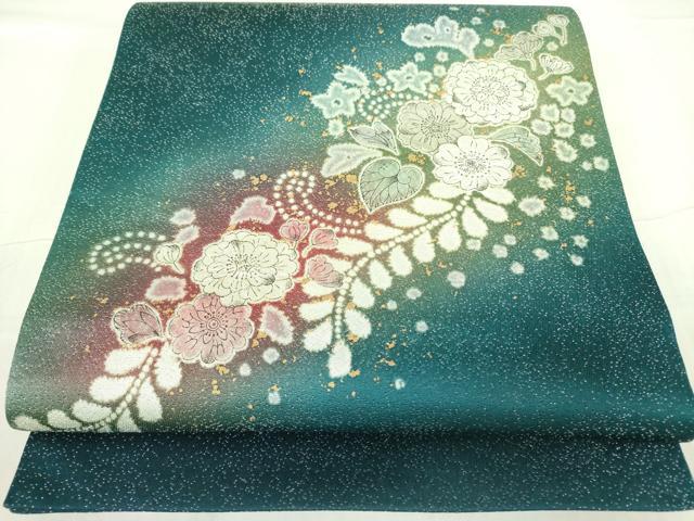 平和屋着物●吉乃一廉 幻の辻が花 太鼓柄袋帯 絞り 金彩 金通し地 正絹 逸品 未使用 DABB7804op