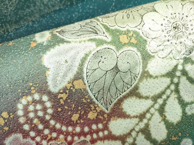 平和屋着物●吉乃一廉 幻の辻が花 太鼓柄袋帯 絞り 金彩 金通し地 正絹 逸品 未使用 DABB7804op