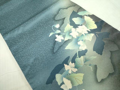 平和屋着物●京の匠日展作家 丹下雄介 太鼓柄袋帯 草花 金彩 やまと誂製 正絹 逸品 DABB7818op