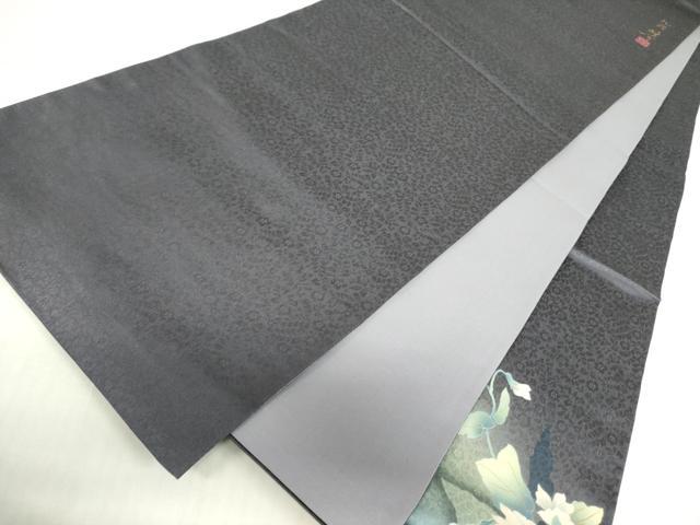 平和屋着物●京の匠日展作家 丹下雄介 太鼓柄袋帯 草花 金彩 やまと誂製 正絹 逸品 DABB7818op