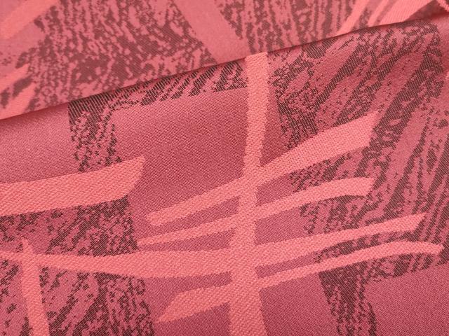 平和屋着物●西陣　川島織物　洗える最高級着物　＜英＞はなぶさ謹製　六通柄京袋帯　抽象文様　たとう紙付き　DABB7836op