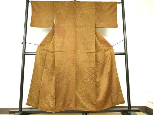 平和屋着物■上質な小紋 吉祥花文 正絹 逸品 DABB7904op