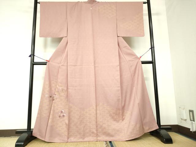平和屋着物■訪問着 刺繍 草花文 金彩 正絹 逸品 DABB7921op
