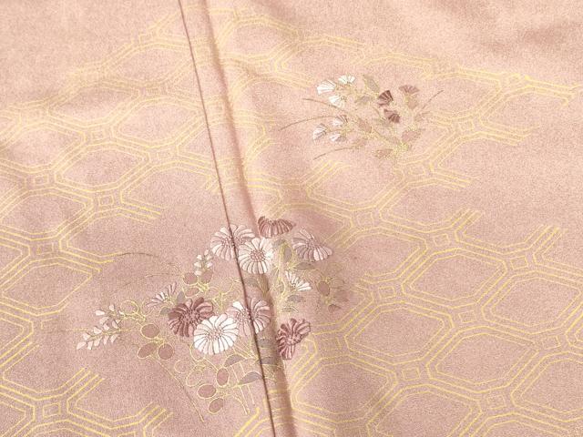 平和屋着物■訪問着 刺繍 草花文 金彩 正絹 逸品 DABB7921op