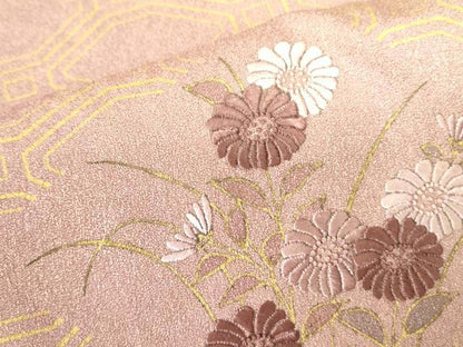 平和屋着物■訪問着 刺繍 草花文 金彩 正絹 逸品 DABB7921op