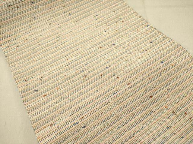 平和屋着物●爪掻き本綴れ　八寸名古屋帯　紬地　霞文　正絹　逸品　DABB7981op