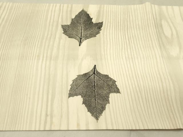 平和屋着物●塩瀬　九寸開き名古屋帯　松葉文　正絹　逸品　DABB7984op