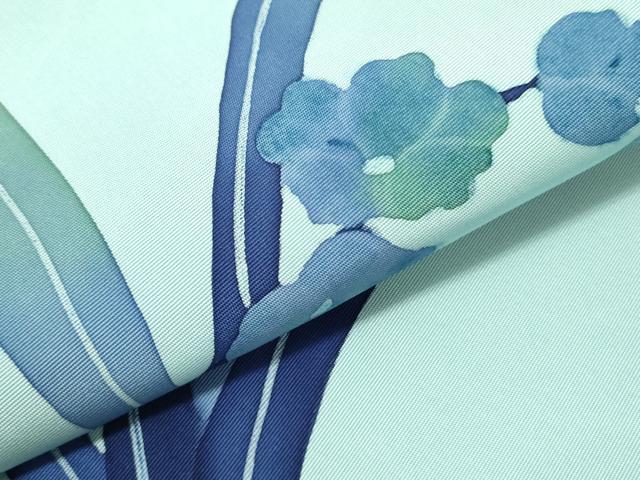 平和屋着物●塩瀬　九寸開き名古屋帯　作家物　草花　ろうけつ染め　逸品　DABB7985op