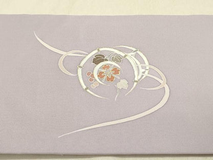 平和屋着物●塩瀬　九寸名古屋帯　花鼓文　金彩　正絹　逸品　DABB7991op
