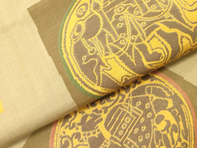 平和屋着物●名門木屋太　今河織物　六通柄京袋帯　エジプト壁画文様　正絹　逸品　DABB7993op