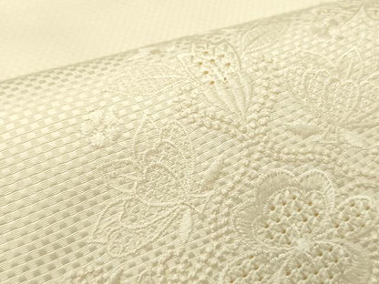 平和屋着物●中国三大刺繍　スワトウ刺繍　汕頭刺繍　総刺繍　九寸名古屋帯　花菱文　正絹　逸品　DABB7996op