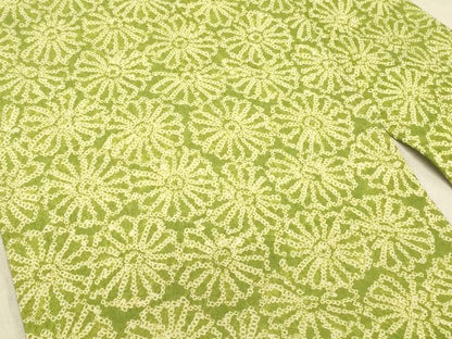 平和屋着物●九寸名古屋帯　総絞り　菊尽くし　正絹　逸品　DABB7998op