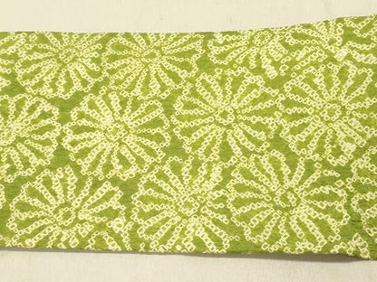 平和屋着物●九寸名古屋帯　総絞り　菊尽くし　正絹　逸品　DABB7998op