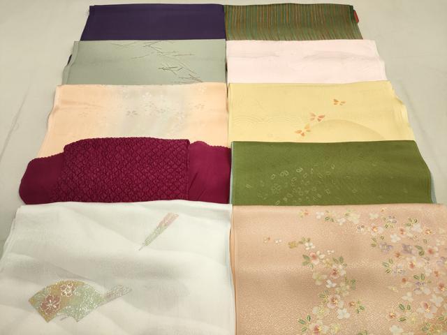 平和屋着物★和装小物　帯揚げ10枚セット　正絹　逸品　DABB8059xg