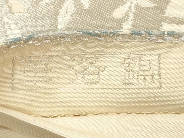 平和屋着物◎六通柄袋帯　唐織　扇面鳳凰花文　華洛錦　二重箔　正絹　逸品　DABB8205xg