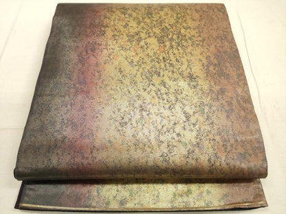 平和屋着物◎六通柄袋帯 霞文 金糸 引箔 正絹 逸品 DABB8216xg