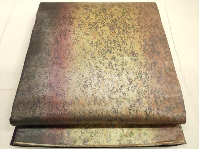 平和屋着物◎六通柄袋帯 霞文 金糸 引箔 正絹 逸品 DABB8216xg