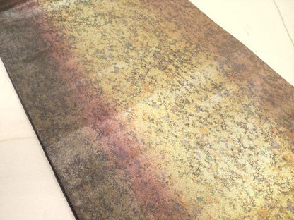 平和屋着物◎六通柄袋帯 霞文 金糸 引箔 正絹 逸品 DABB8216xg