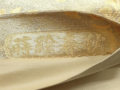 平和屋着物◎六通柄袋帯　蒔絵春秋　金糸　正絹　逸品　DABB8354xg