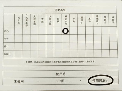 平和屋着物◎六通柄袋帯　唐織　格子花鳥文　金銀糸　正絹　逸品　DABB8355xg
