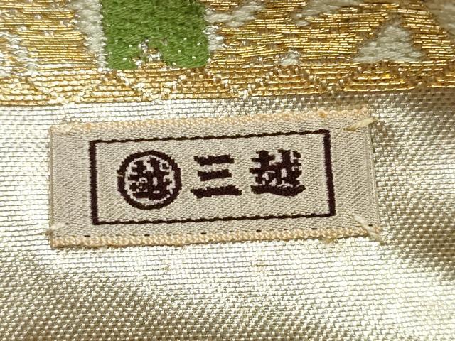 平和屋着物◎六通柄袋帯　唐織　枝松文　金銀糸　三越扱い　正絹　逸品　DABB8411xg