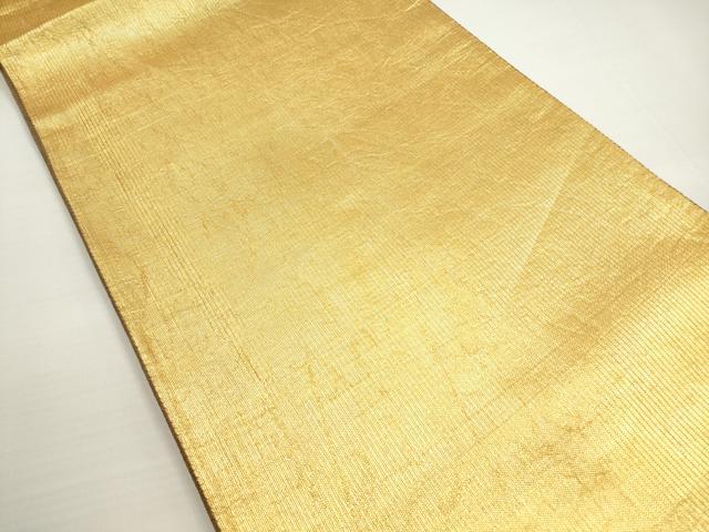 平和屋着物◎全通柄袋帯 霞文 金糸 正絹 逸品 DABB8418xg