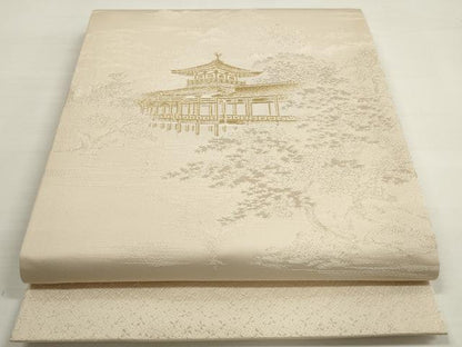 平和屋着物◎太鼓柄　京袋帯　風景文　金銀糸　正絹　逸品　DABB8518xg