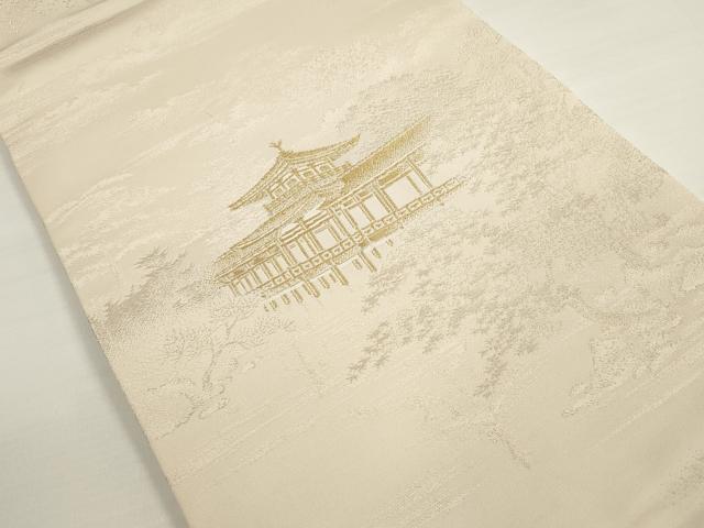 平和屋着物◎太鼓柄　京袋帯　風景文　金銀糸　正絹　逸品　DABB8518xg