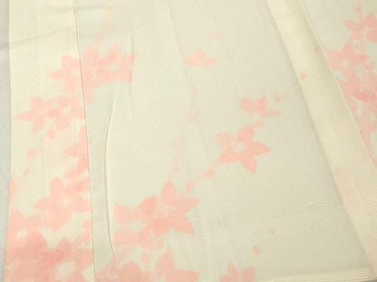平和屋着物■長襦袢　無双仕立て　枝花文　正絹　逸品　DABB8562cd