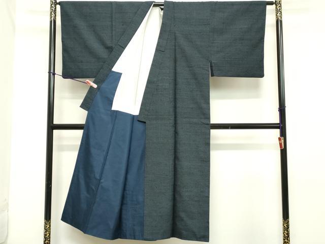 平和屋着物■男性　紬　絣文様　正絹　逸品　DABB8599cd