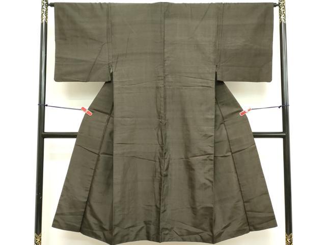 平和屋着物■男性 紬 格子 正絹 逸品 DABB8614cd