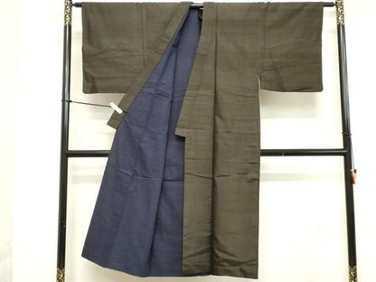 平和屋着物■男性 紬 格子 正絹 逸品 DABB8614cd