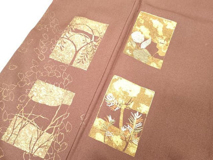 平和屋着物■訪問着 刺繍 色紙花文 舞桜 金彩 正絹 逸品 DABB8619cd