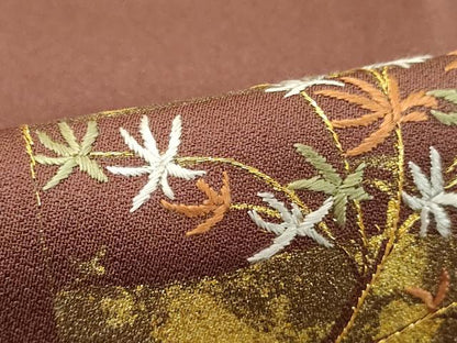 平和屋着物■訪問着 刺繍 色紙花文 舞桜 金彩 正絹 逸品 DABB8619cd