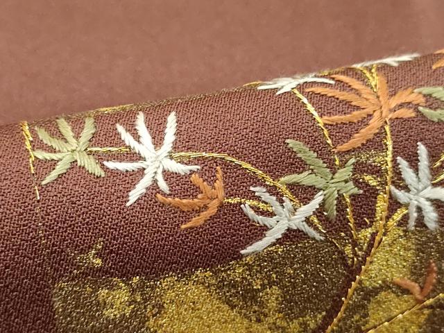 平和屋着物■訪問着 刺繍 色紙花文 舞桜 金彩 正絹 逸品 DABB8619cd