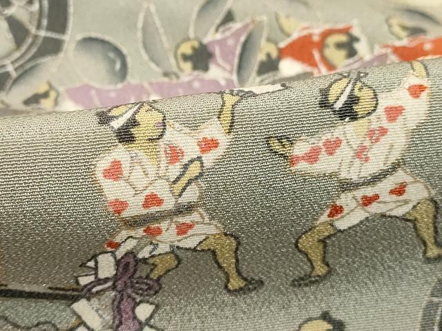 平和屋着物■豪華黒留袖 駒刺繍 人物風景文 祇園祭 暈し染め 金銀彩 正絹 逸品 DABB8621cd