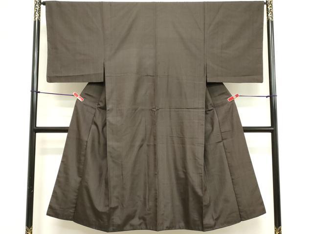平和屋着物■男性　紬　間道　正絹　逸品　DABB8674cd