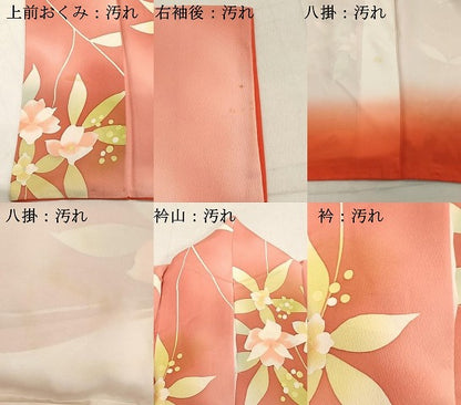 平和屋着物■上質な小紋 草花文 暈し染め 正絹 逸品 DABB8702cd