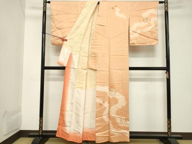 平和屋着物■訪問着 刺繍 絞り 仕覆花文 正絹 逸品 DABB8715cd