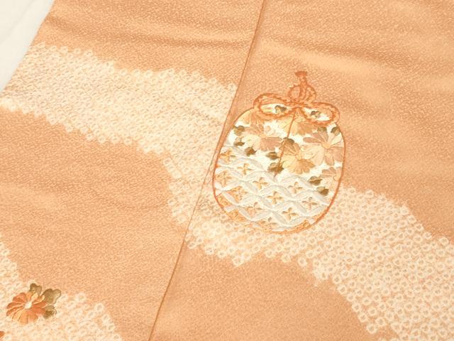 平和屋着物■訪問着 刺繍 絞り 仕覆花文 正絹 逸品 DABB8715cd