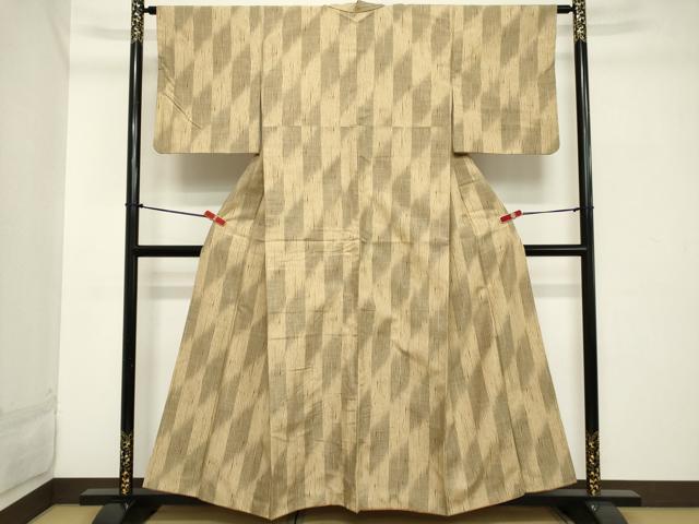 平和屋着物■上質な紬　杢目文様　正絹　逸品　DABB8720cd