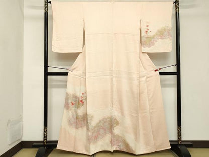 平和屋着物■訪問着 刺繍 絞り 霞花文 暈し染め 金銀彩 正絹 逸品 DABB8723cd