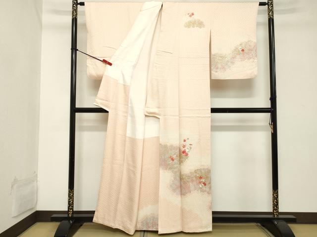 平和屋着物■訪問着 刺繍 絞り 霞花文 暈し染め 金銀彩 正絹 逸品 DABB8723cd