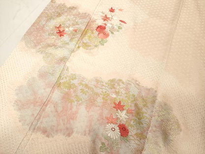 平和屋着物■訪問着 刺繍 絞り 霞花文 暈し染め 金銀彩 正絹 逸品 DABB8723cd